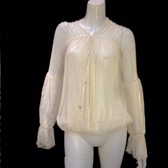 Free People Tops - Free People Ivory Lace Top - NEW WITH TAGS